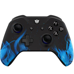 HEXGAMING BLADE Controller for XBOX, PC, Mobile- Blue Flame ABXY Labeled