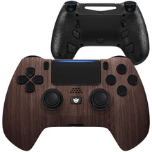 Load image into Gallery viewer, HEXGAMING HYPER Controller for PS4, PC, Mobile- Wood Pattern Chrome Black
