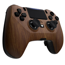 Load image into Gallery viewer, HEXGAMING HYPER Controller for PS4, PC, Mobile- Wood Pattern Chrome Black
