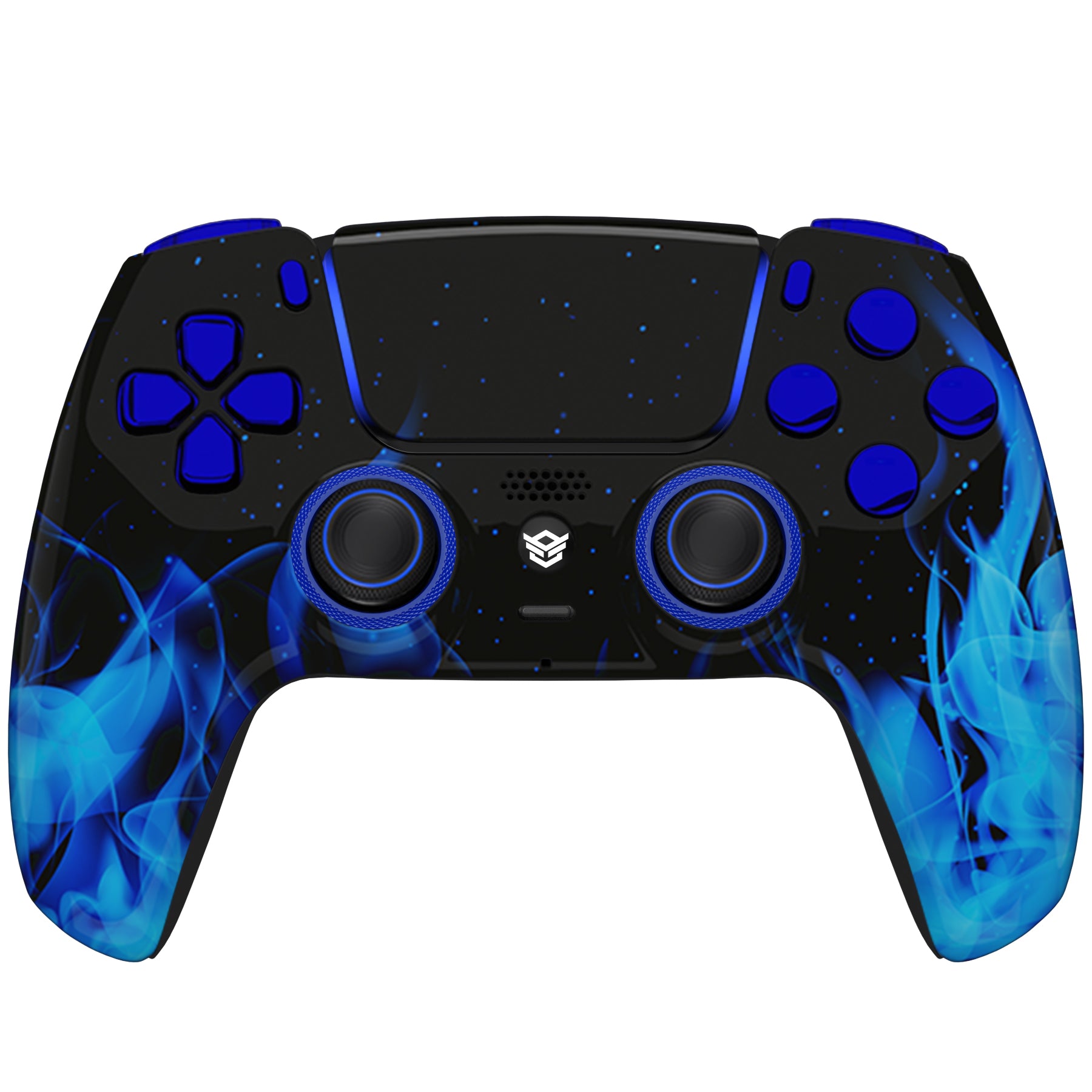 HEXGAMING RIVAL PRO Controller with Hall Effect Joysticks for PS5, PC, Mobile - Blue Flame