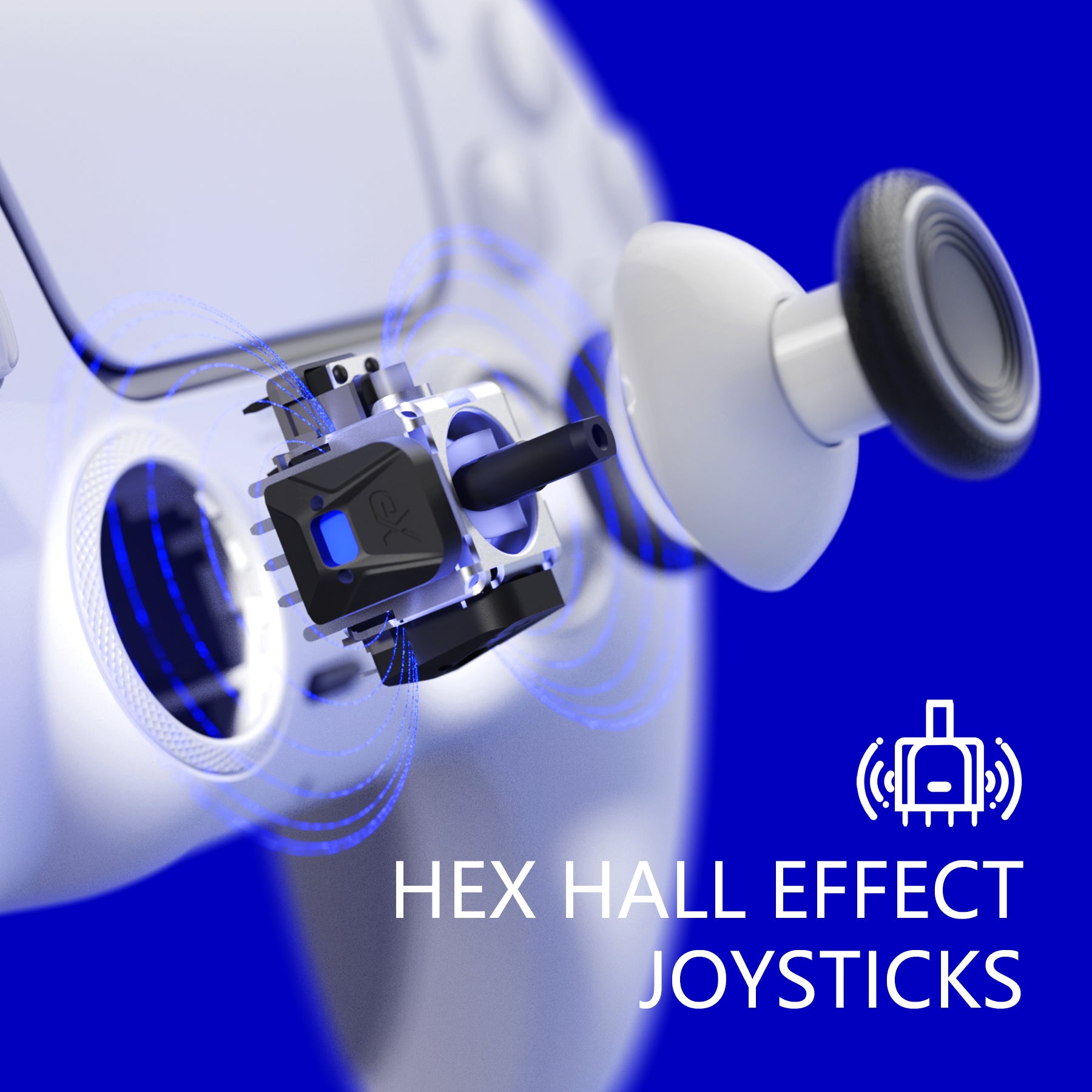 HEXGAMING ULTIMATE Controller with Hall Effect Joysticks for PS5, PC, Mobile- Matte black