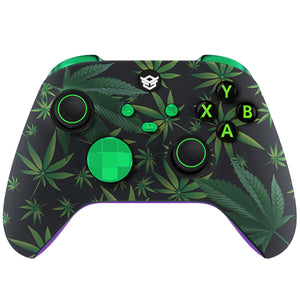 HEXGAMING ULTRA X Controller for XBOX, PC, Mobile  - Green Weeds ABXY Labeled