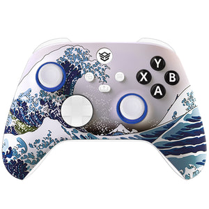 HEXGAMING ULTRA X Controller for XBOX, PC, Mobile - The Great Wave ABXY Labeled