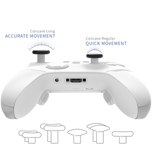 HexGaming ULTRA X comes with 4 Remappable Buttons & 8 in 1 Interchangeable Thumbsticks & Adjustable Triggers & Rubberized Grip Faceplate.