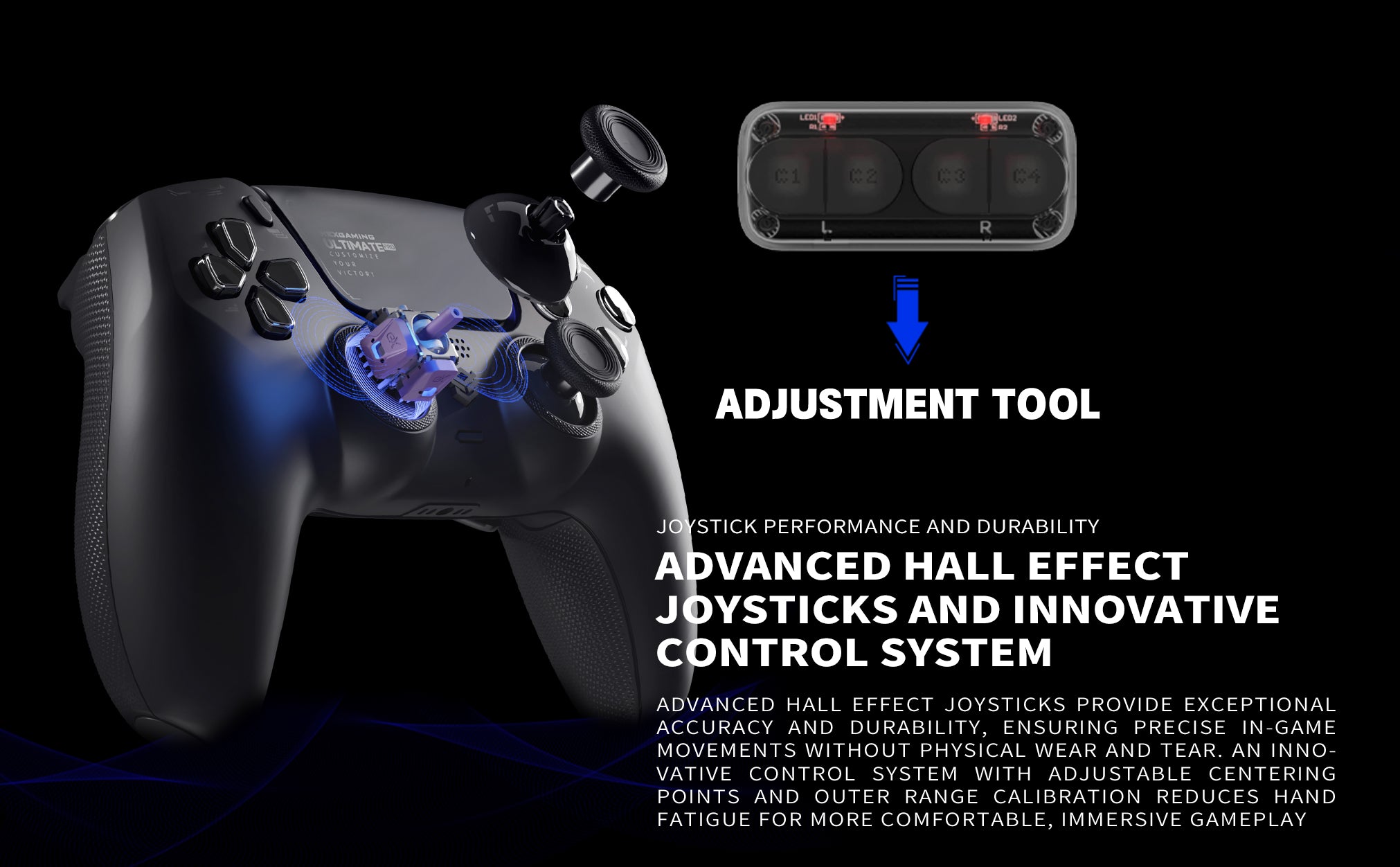 HexGaming Ultimate Pro PS5 Controller | Adjustable Triggers