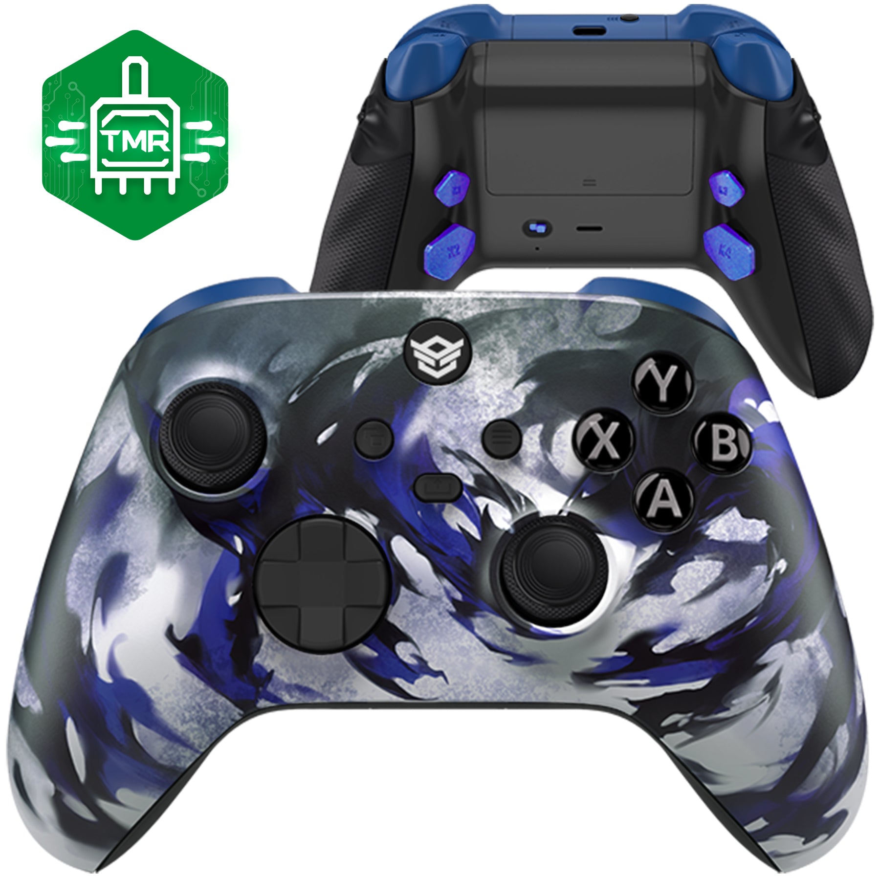 HEXGAMING ADVANCE Controller with TMR Joysticks & Adjustable Triggers for XBOX, PC, Mobile - Shadow Magic