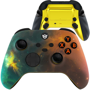 HEXGAMING ADVANCE Controller with Adjustable Triggers for XBOX, PC, Mobile- Orange Star Universe ABXY Labeled