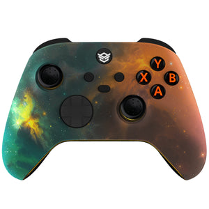 HEXGAMING ADVANCE Controller with Adjustable Triggers for XBOX, PC, Mobile- Orange Star Universe ABXY Labeled