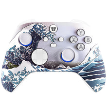 Load image into Gallery viewer, HEXGAMING ADVANCE Controller with Adjustable Triggers for XBOX, PC, Mobile - The Great Wave ABXY Labeled
