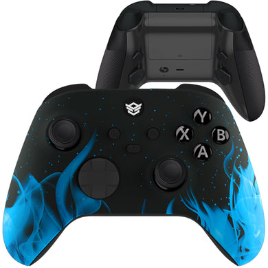 HEXGAMING ADVANCE Controller with FlashShot for XBOX, PC, Mobile - Blue Flame ABXY Labeled