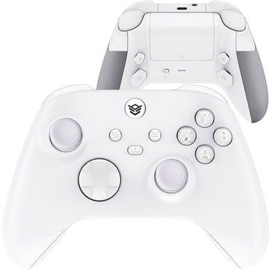 HEXGAMING ADVANCE Controller with FlashShot for XBOX, PC, Mobile - White ABXY Labeled