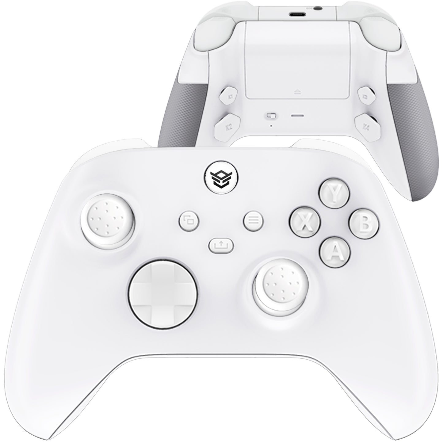 HEXGAMING ADVANCE Controller with FlashShot for XBOX, PC, Mobile - White ABXY Labeled