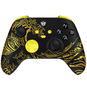 ADVANCE Controller with Adjustable Triggers for XBOX, PC, Mobile - Black Golden Waves