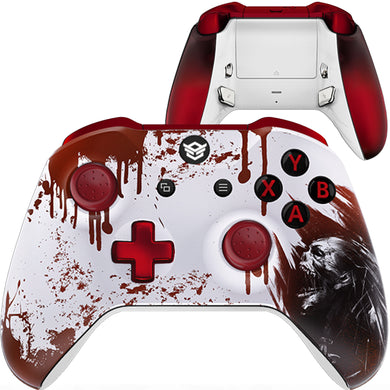 HEXGAMING BLADE Controller for XBOX, PC, Mobile - Blood Zombie ABXY Labeled