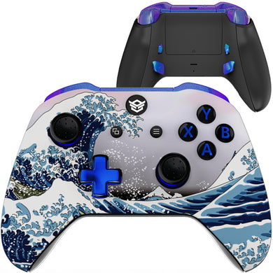 HEXGAMING BLADE Controller for XBOX, PC, Mobile - The Great Wave ABXY Labeled
