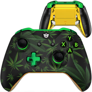 HEXGAMING BLADE Controller for XBOX, PC, Mobile - Green Weeds ABXY Labeled