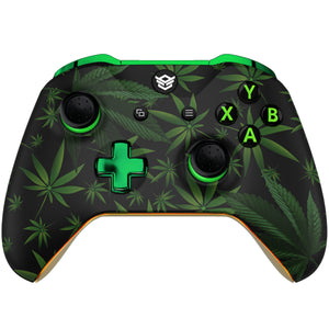 HEXGAMING BLADE Controller for XBOX, PC, Mobile - Green Weeds ABXY Labeled