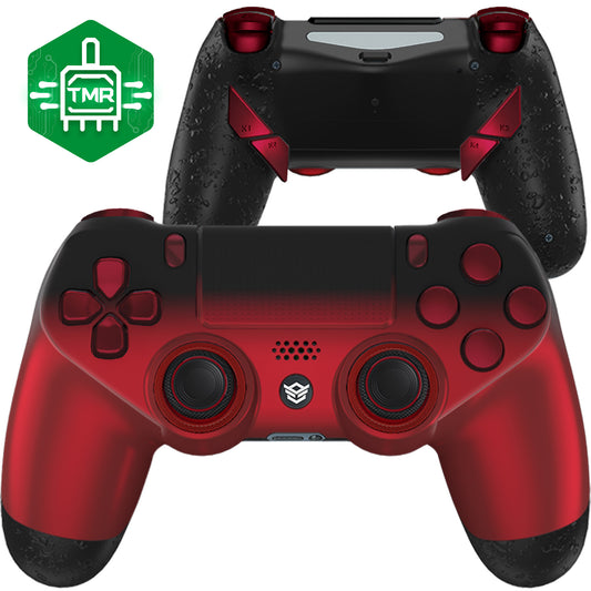HEXGAMING NEW EDGE Controller with TMR Joysticks for PS4, PC, Mobile - Shadow Red