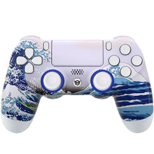 Load image into Gallery viewer, HEXGAMING NEW EDGE Controller for PS4, PC, Mobile - The Great Wave Chameleon Purple Blue
