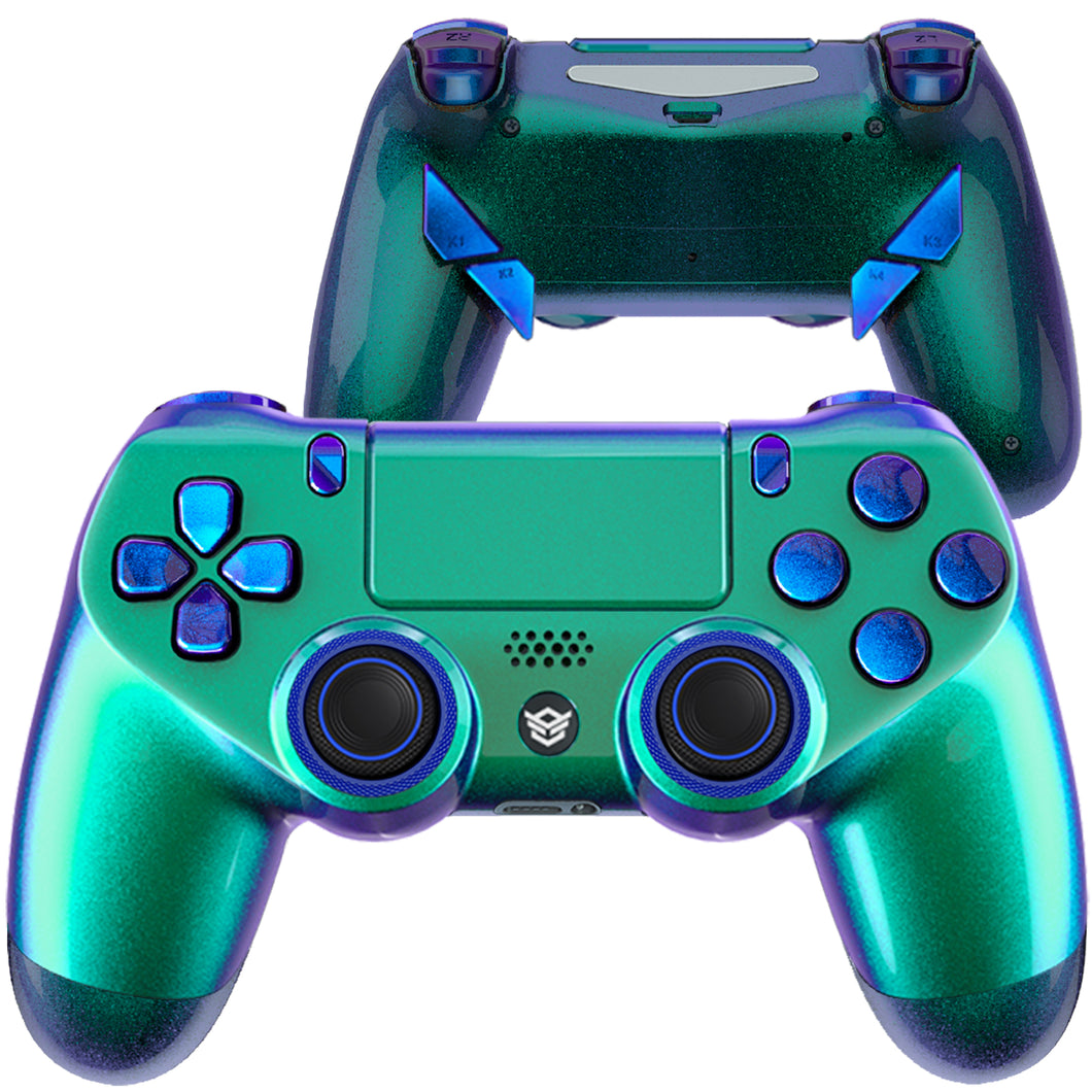 HEXGAMING NEW EDGE Controller for PS4, PC, Mobile - Green Chameleon