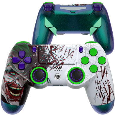 HEXGAMING NEW EDGE Controller for PS4, PC, Mobile - Clown Green Purple