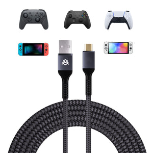 HEXGAMING 13.12FT USB-C Charging Cable Compatible with ps5 controller / Compatible with Xbox Core / Elite Series 2 / for Switch Pro Controller