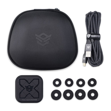 HEXGAMING Universal Gaming Travel Carrying Case & Type-C 4M Charging Cable & Joysticks Aiming Rings