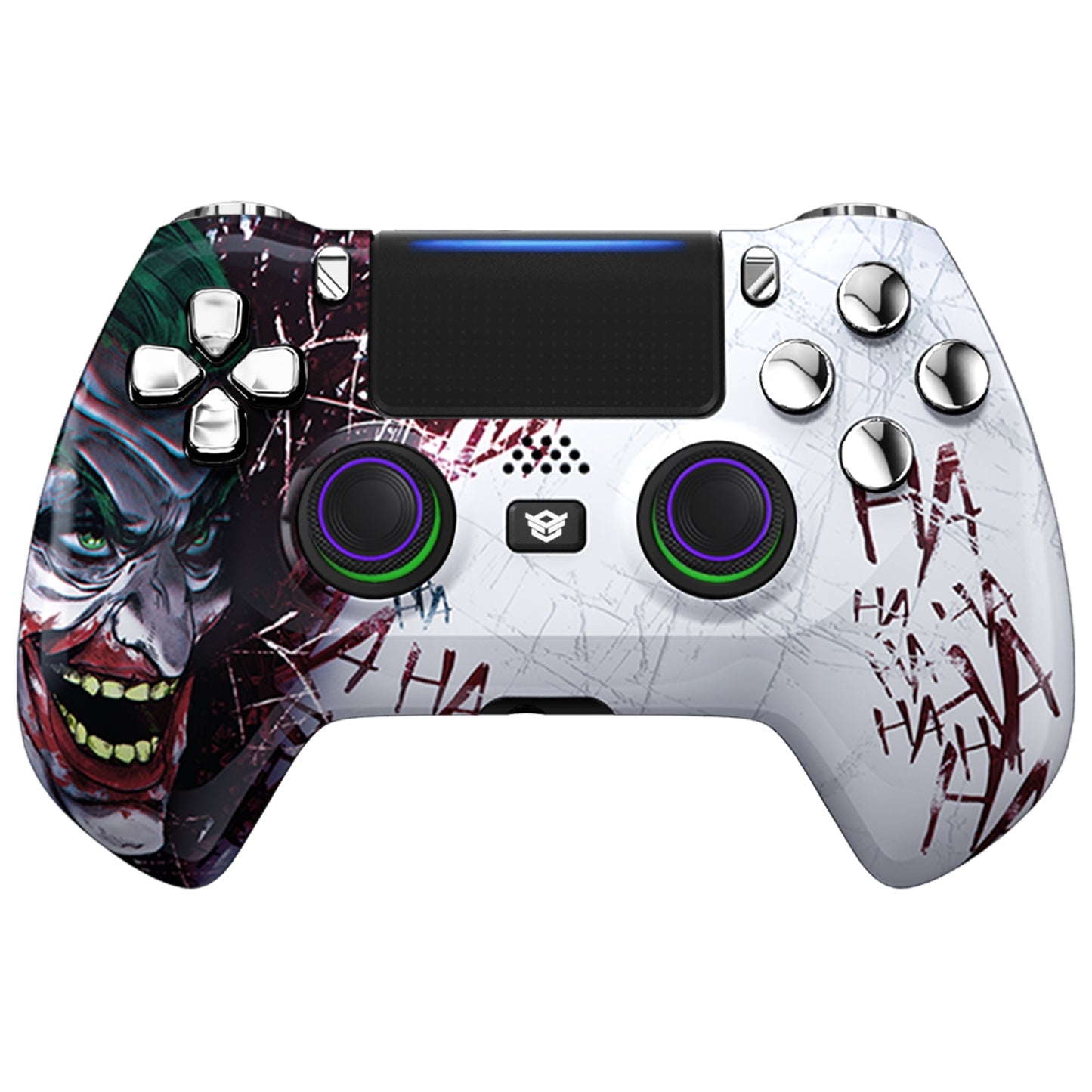 HEXGAMING HYPER Controller with TMR Joysticks for PS4, PC, Mobile - Clown Chrome Silver