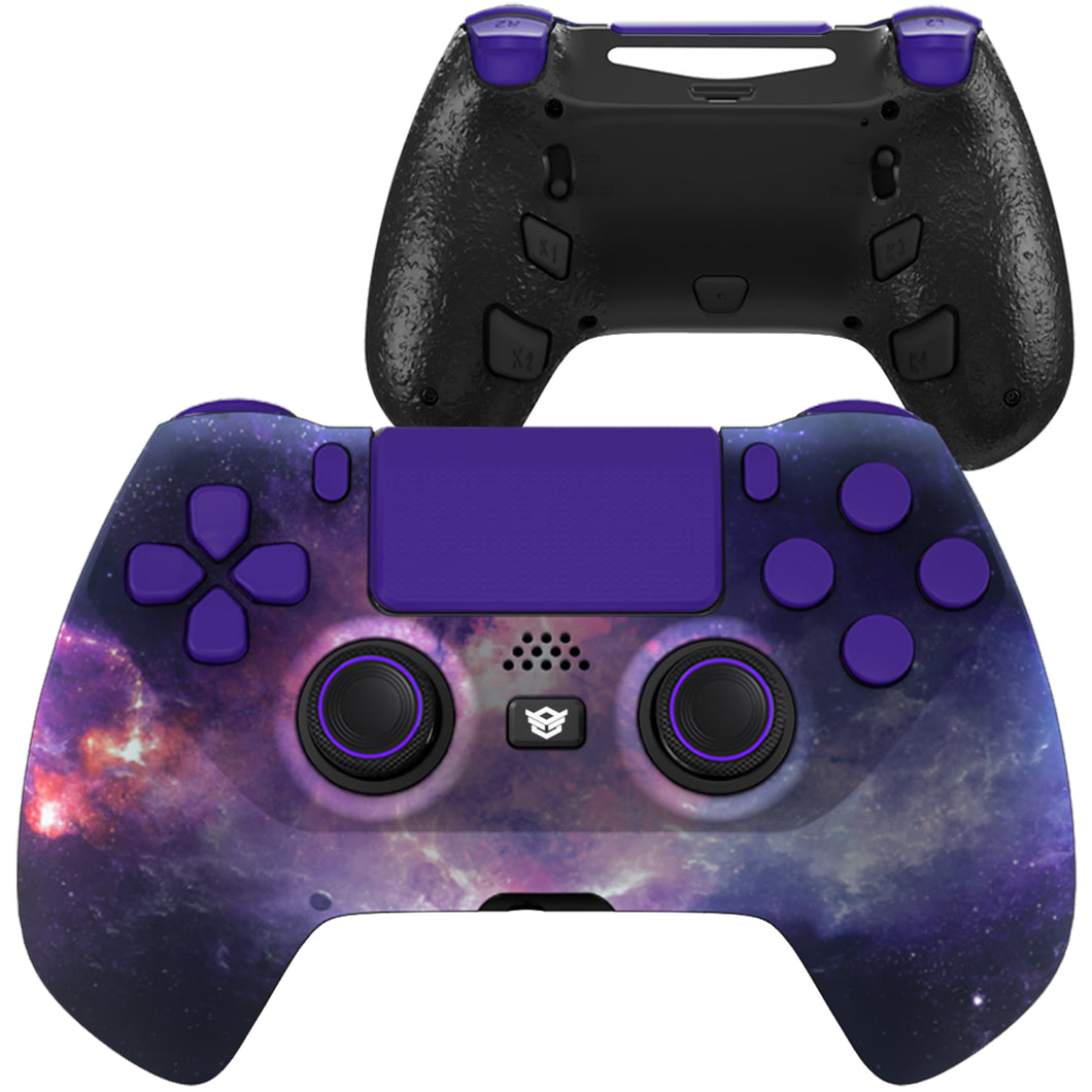HEXGAMING HYPER Controller for PS4, PC, Mobile - Purple Sky