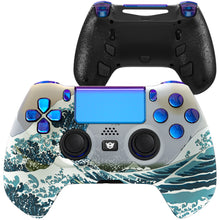 Cargar imagen en el visor de la galería, HEXGAMING HYPER Controller for PS4, PC, Mobile- The Great Waves Blue
