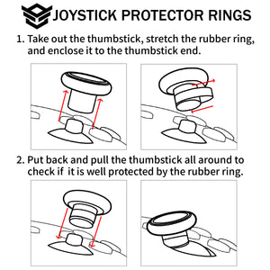 20 Pcs Joystick Protector Rings - Transparent HexGaming