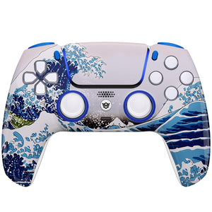 HEXGAMING RIVAL PRO Controller for PS5, PC, Mobile - White Wave HEXGAMING