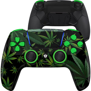 HEXGAMING RIVAL PRO Controller for PS5, PC, Mobile - Green Leaves HEXGAMING