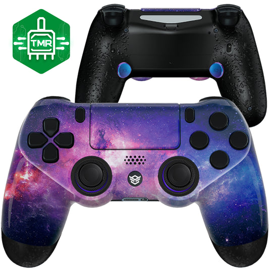 HEXGAMING NEW SPIKE Controller with TMR Joysticks for PS4, PC, Mobile- Nebula Purple Black