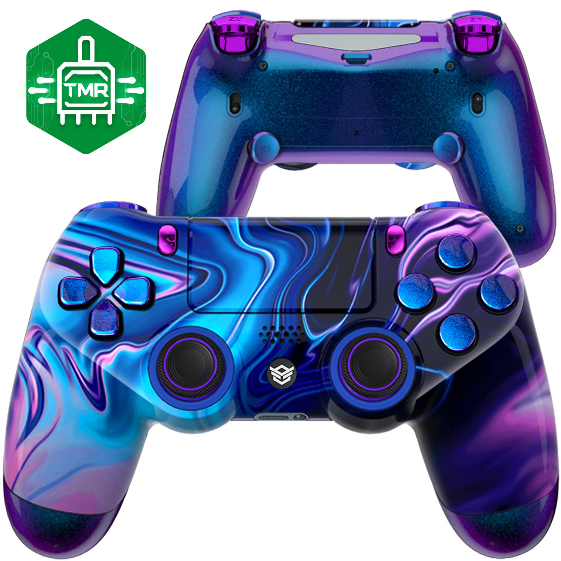 HEXGAMING NEW SPIKE Controller with TMR Joysticks for PS4, PC, Mobile- Chaos Illusion