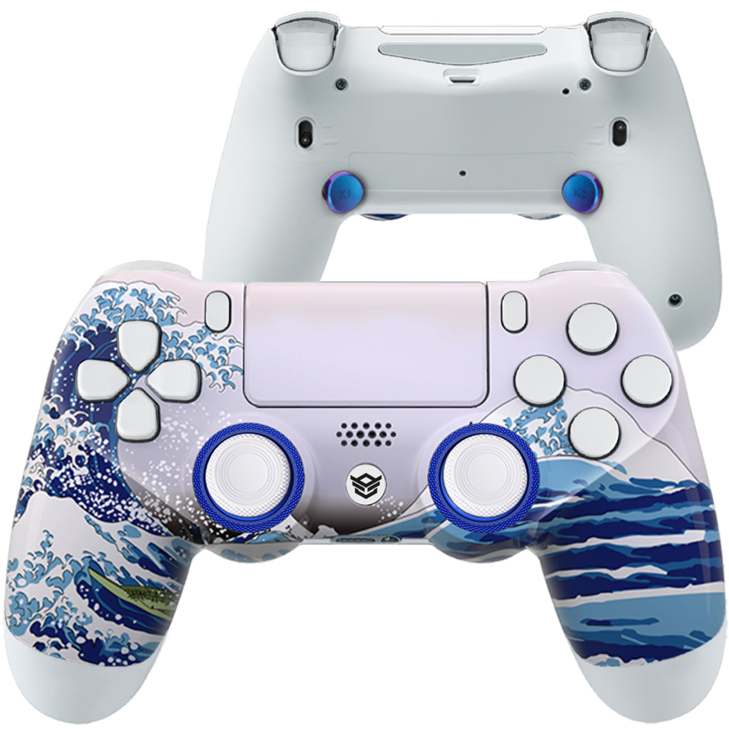 HEXGAMING NEW SPIKE Controller for PS4, PC, Mobile- White Wave