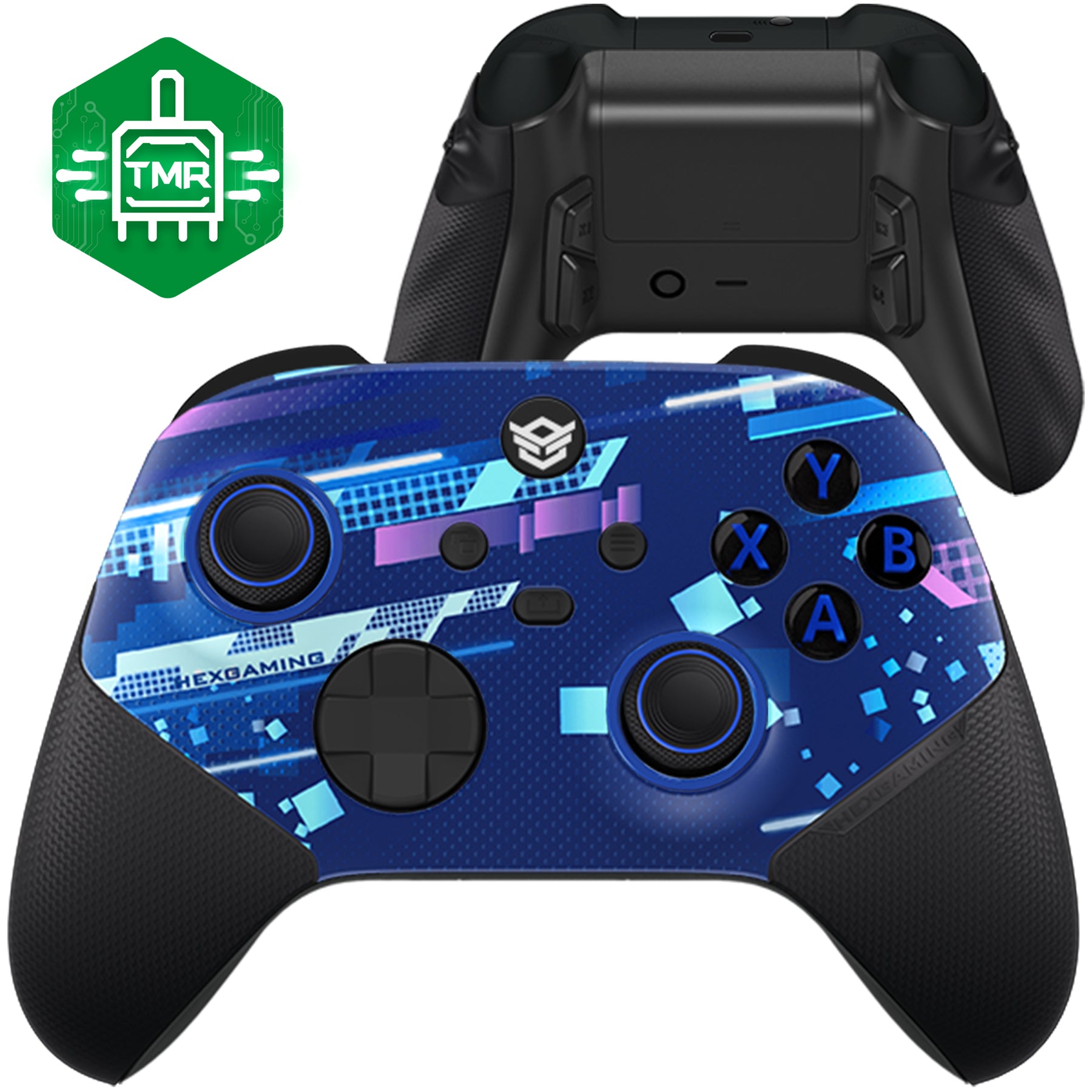 HEXGAMING ULTRA X Controller with TMR Joysticks for XBOX, PC, Mobile  - Blue Space Distortion