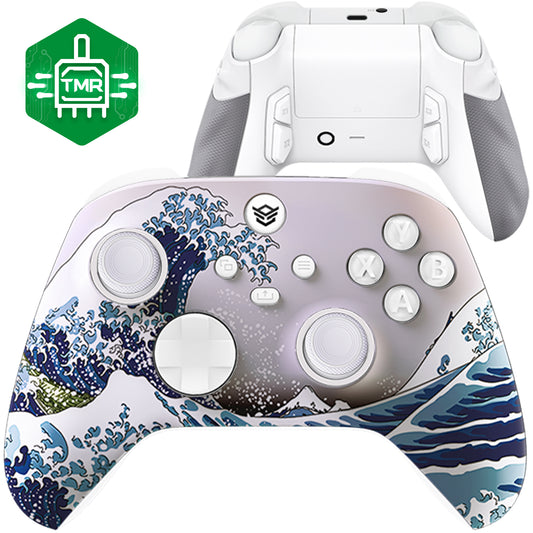 HEXGAMING ULTRA X Controller with TMR Joysticks for XBOX, PC, Mobile - The Great Wave