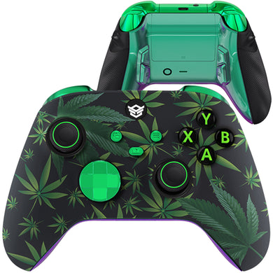 HEXGAMING ULTRA X Controller for XBOX, PC, Mobile  - Green Weeds ABXY Labeled