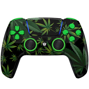 HEXGAMING ULTIMATE Controller for PS5, PC, Mobile - Green Leaves