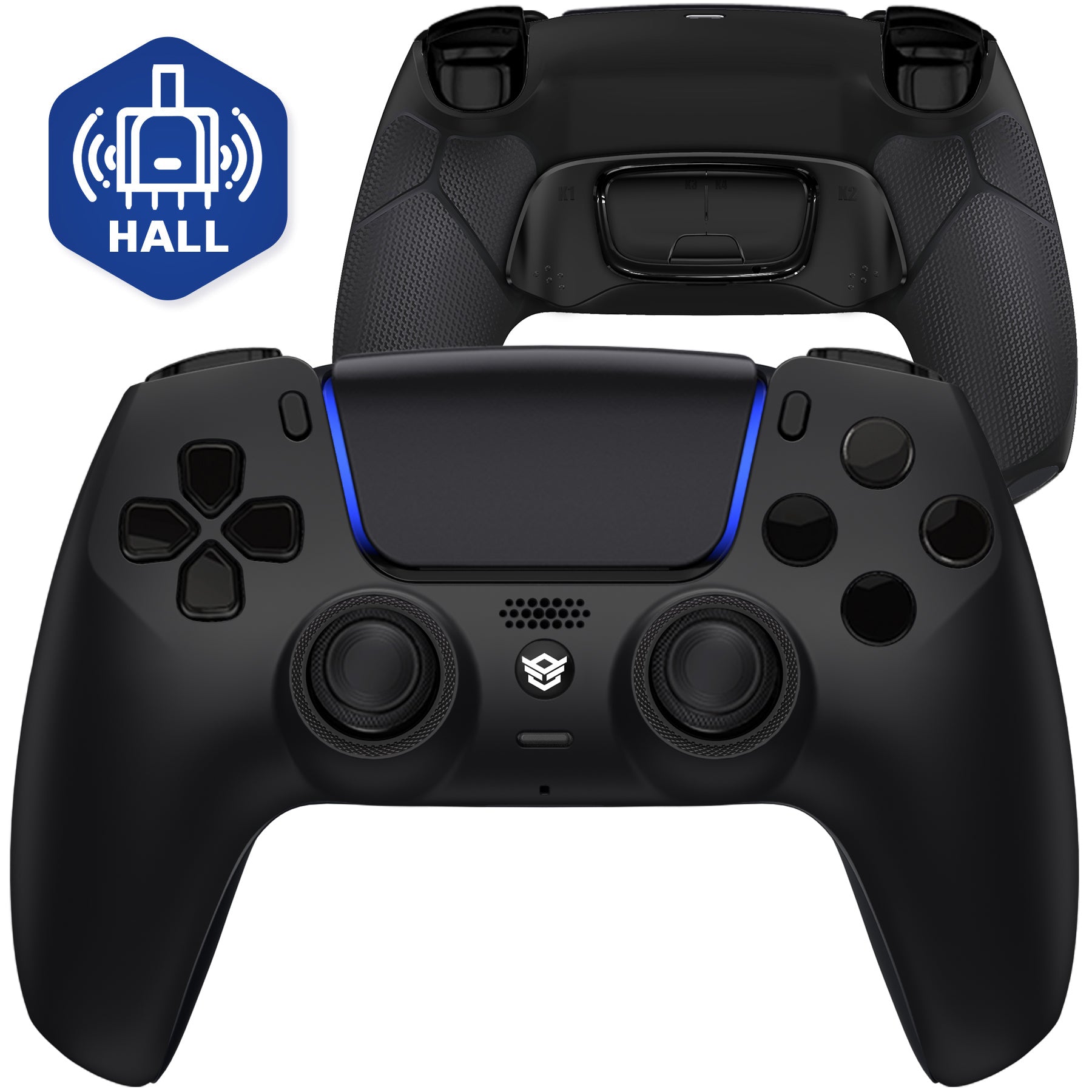 HEXGAMING ULTIMATE Controller with Hall Effect Joysticks for PS5, PC, Mobile- Matte black