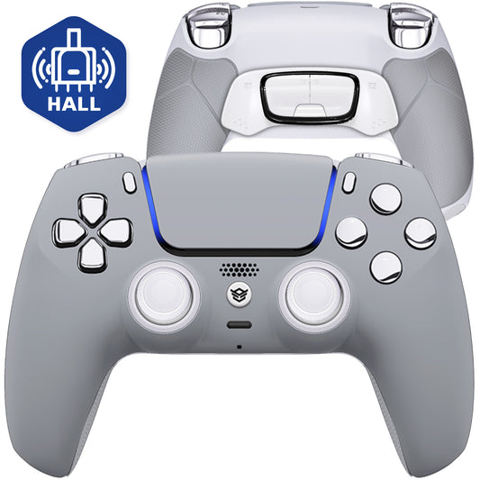 HEXGAMING ULTIMATE Controller with Hall Effect Joysticks for PS5, PC, Mobile - New Hope Gray