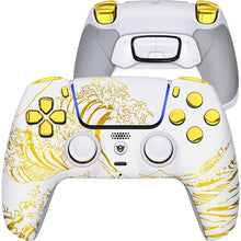 Load image into Gallery viewer, HEXGAMING ULTIMATE Controller for PS5, PC, Mobile - The Great GOLDEN Wave Off Kanagawa - White
