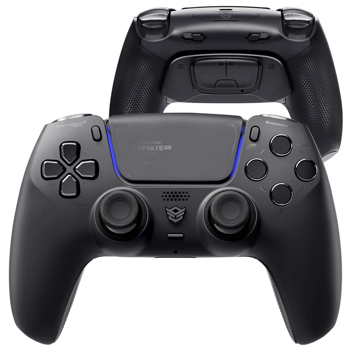 HEXGAMING ULTIMATE PRO Gaming Controller Compatible with ps5/PC/Mobile - 4 Back Buttons, 6 Custom Profiles, Adjustable Triggers, 8 Swappable Thumbsticks - Chaos Black