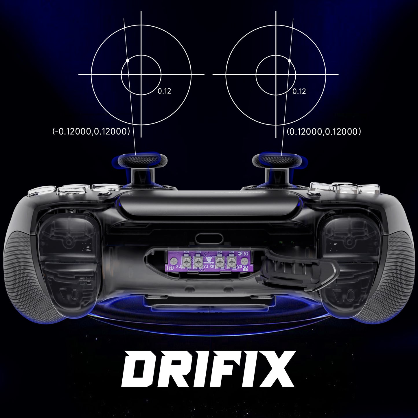 HEXGAMING ULTIMATE PRO Controller with Adjustable Triggers for PS5, PC, Mobile - Explorer Black