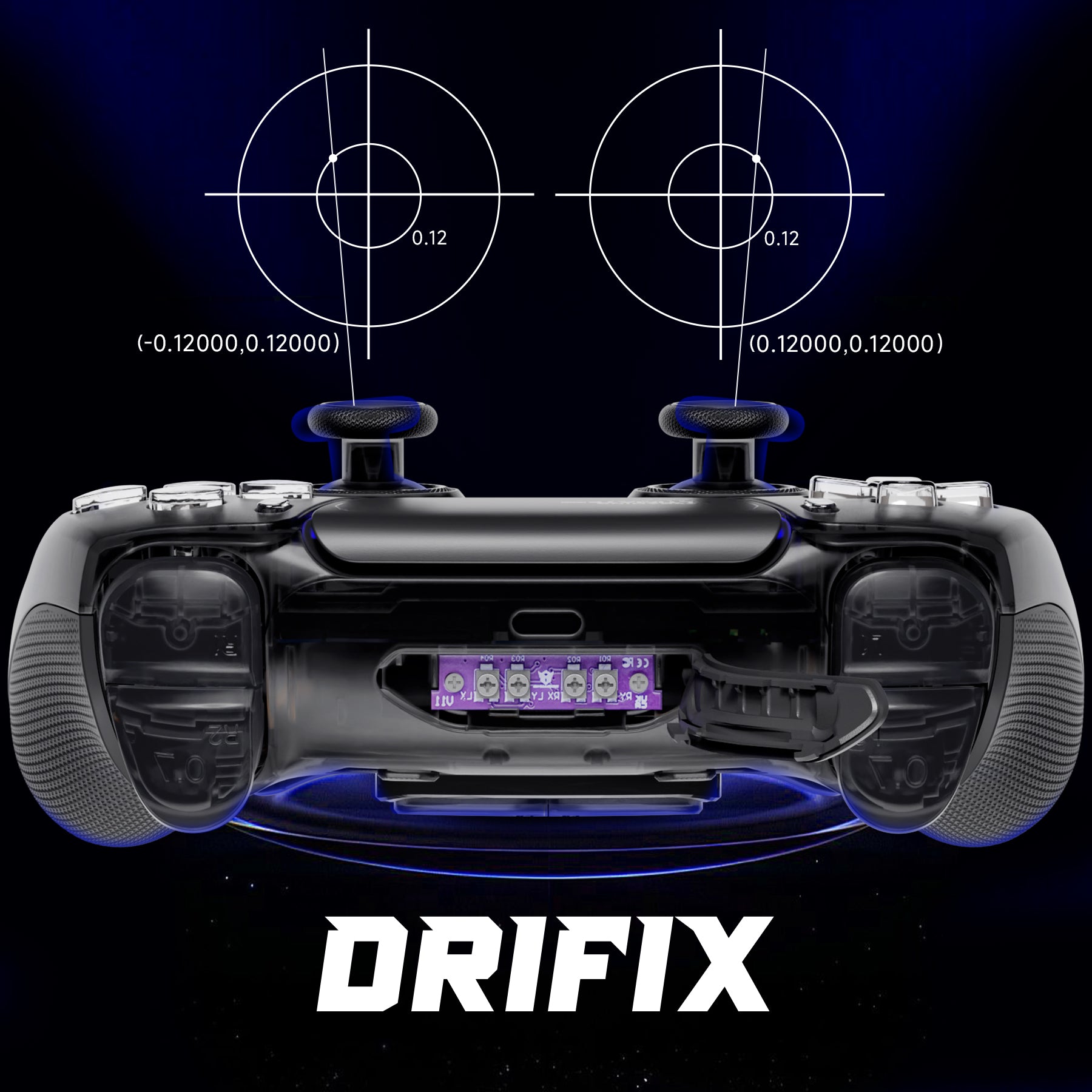 HEXGAMING ULTIMATE PRO Controller with Adjustable Triggers for PS5, PC, Mobile - Explorer Black