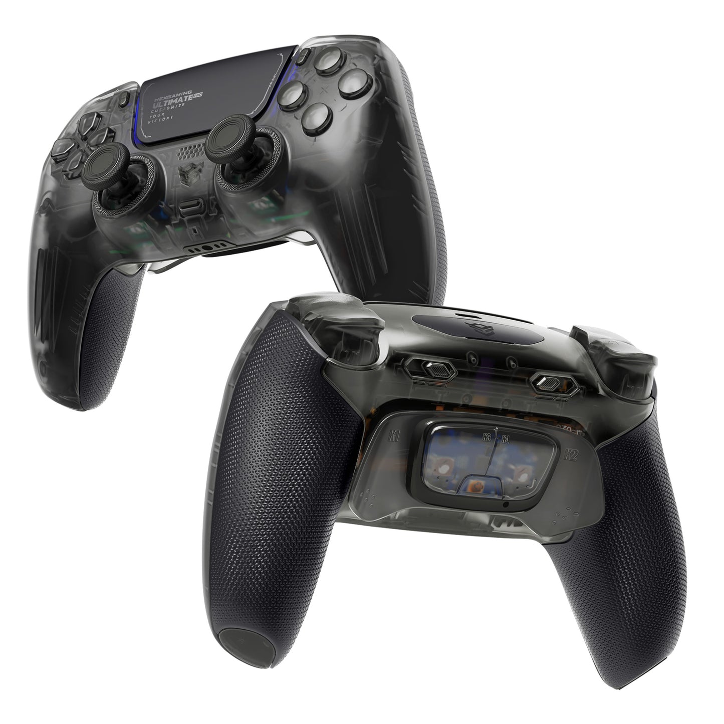 HEXGAMING ULTIMATE PRO Controller with Adjustable Triggers for PS5, PC, Mobile - Explorer Black