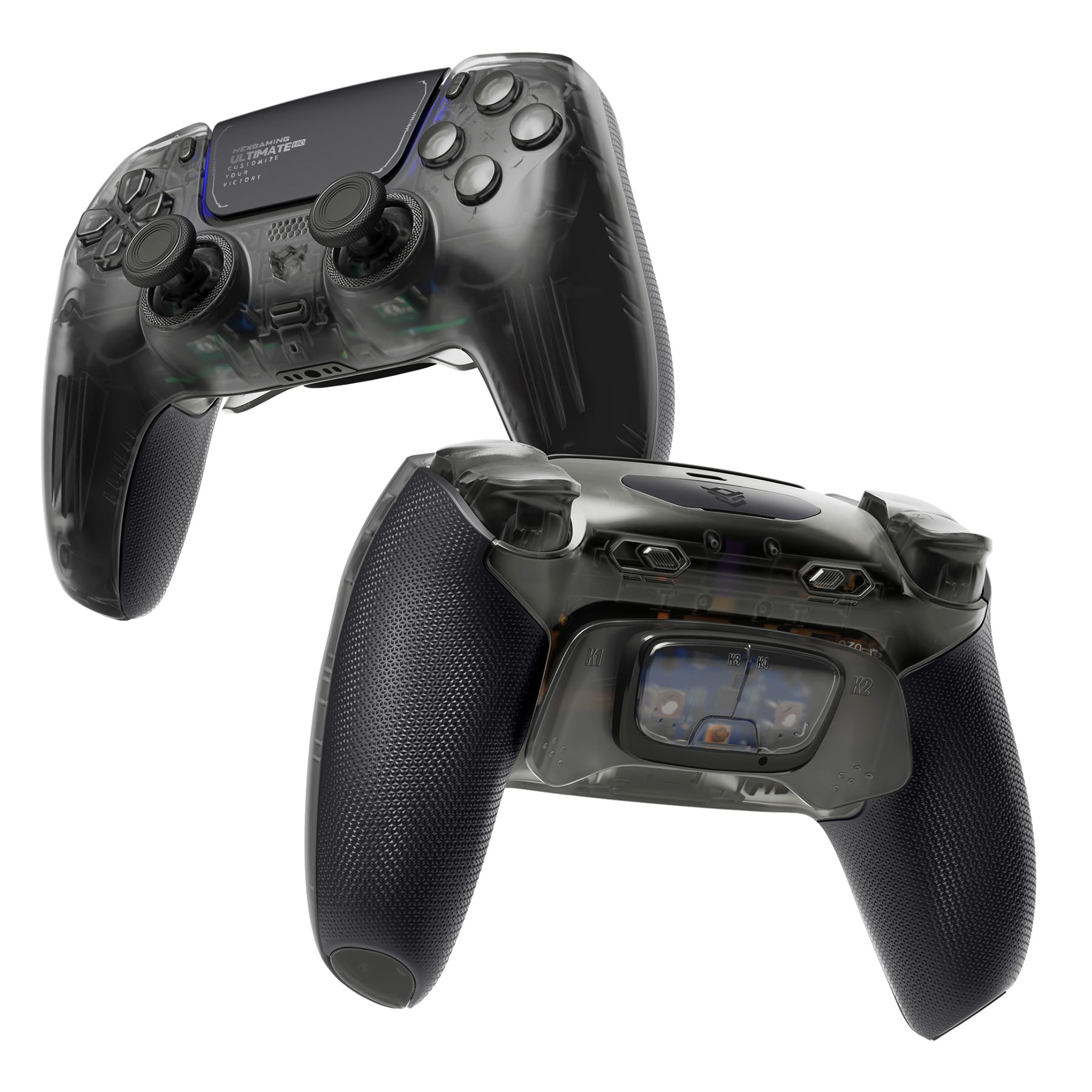 HEXGAMING ULTIMATE PRO Controller with Adjustable Triggers for PS5, PC, Mobile - Explorer Black