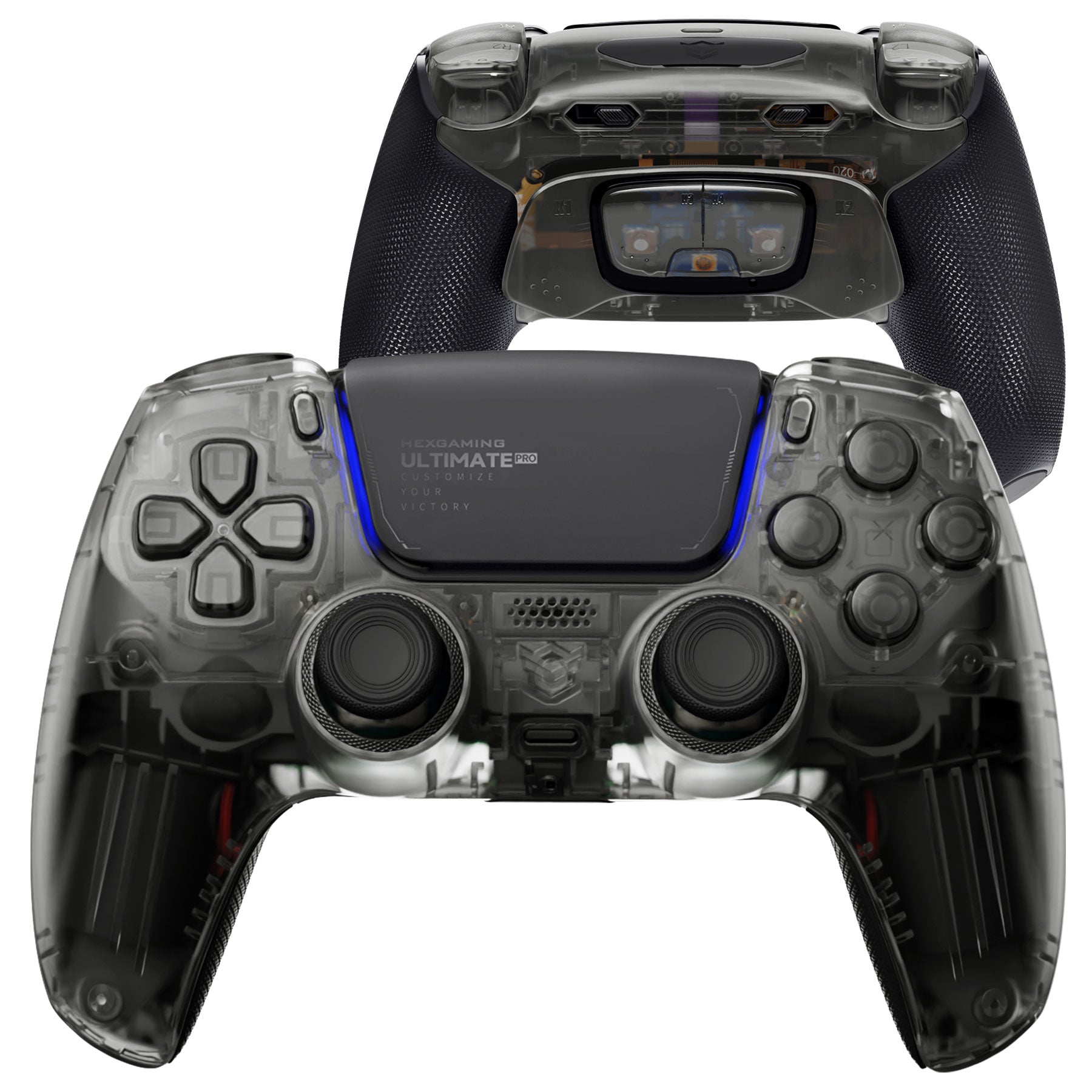 HEXGAMING ULTIMATE PRO Controller with Adjustable Triggers for PS5, PC, Mobile - Explorer Black