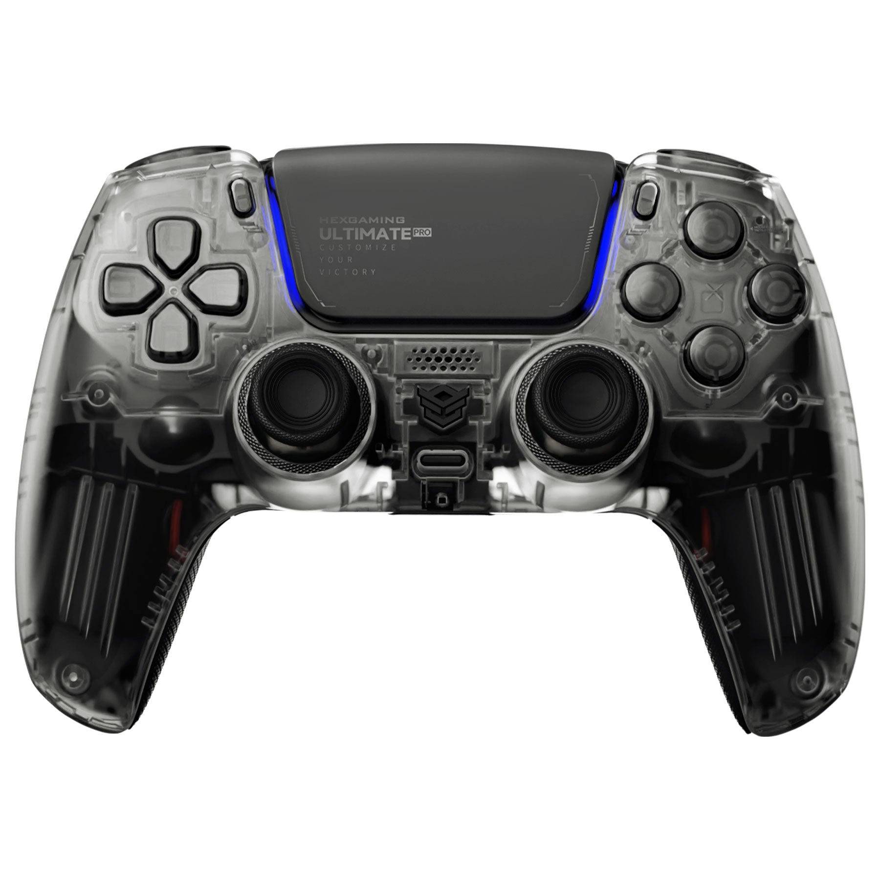 HEXGAMING ULTIMATE PRO Gaming Controller Compatible with ps5/PC/Mobile - 4 Back Buttons, 6 Custom Profiles, Adjustable Triggers, 8 Swappable Thumbsticks - Explorer Black